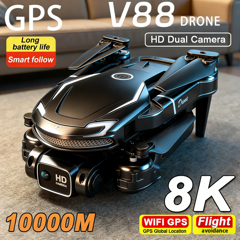 Drone Camera Wide Angle - New Drone V88 pro RC Quadcopter