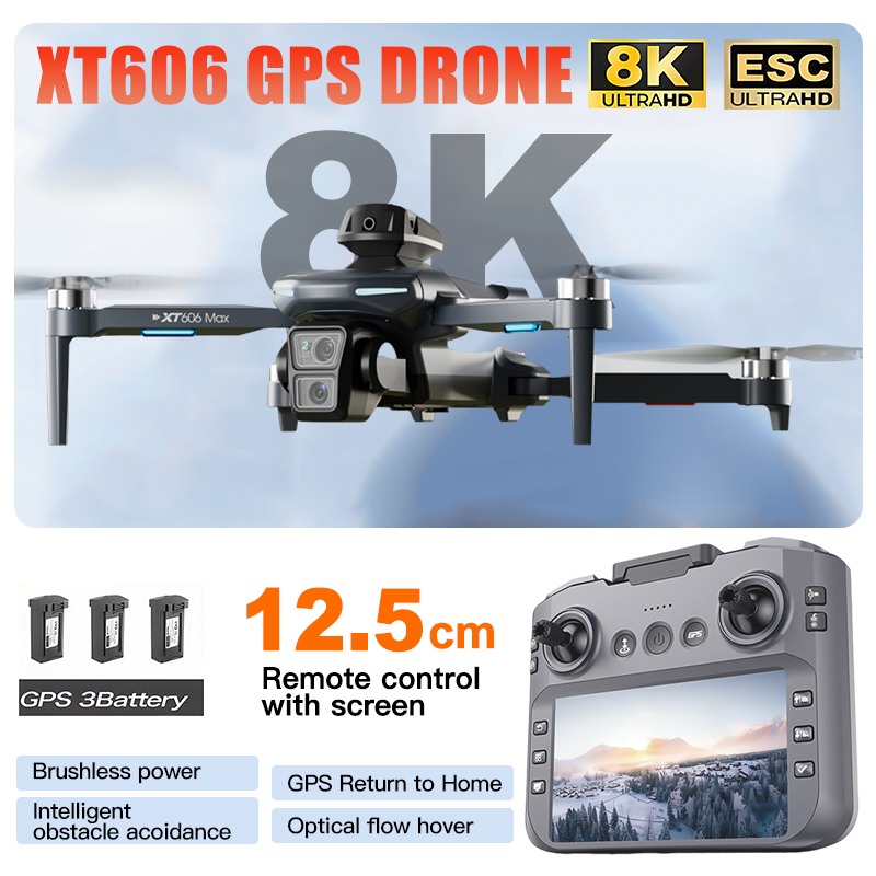 XT606 MAX 3 battery Drone 4k 8 – Drone Camera Thermal recenzja i cena