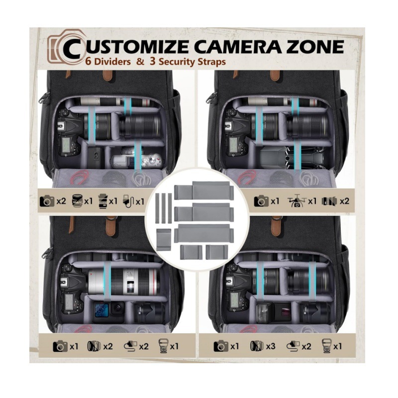 DSLR dual-shoulder camera bag, – Drone Camera Waterproof recenzja i cena