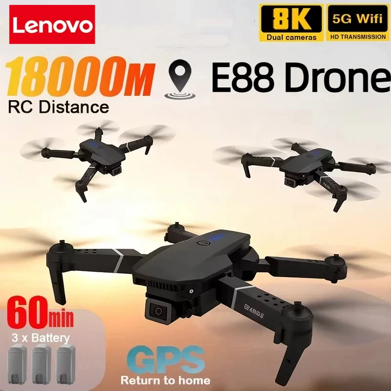 Lenovo New E88 Pro WIFI FPV Dr – Drone Camera Wide Angle recenzja i cena